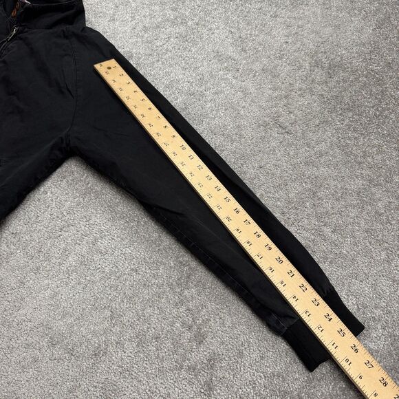 Ben Sherman Gingham Lined Full Zip Bomber jacket Mens Medium Black Cotton Casual - Picture 15 of 16